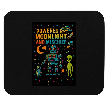 Discover Powered by Moonlight & Michief Mouse Pads