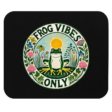 Discover Frog Vibes Only Please Mouse Pads