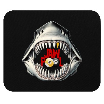 Discover Jaw Pool Logo (Pocket) Mouse Pads