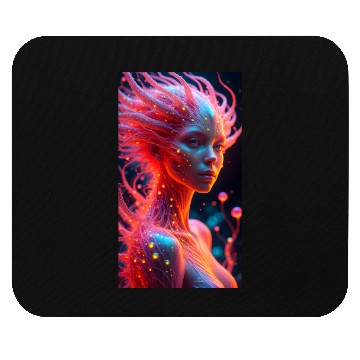 Discover Digital Phoenix - Ethereal Woman with Etherea Ener Mouse Pads