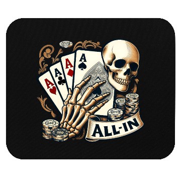 Discover Casino Cards Gambling Skeleton Hand Gothic Mouse Pads