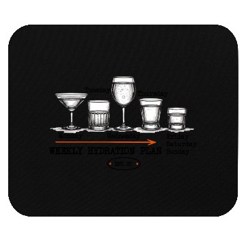 Discover Funny Drinking Schedule Cocktail Humor Gift Mouse Pads