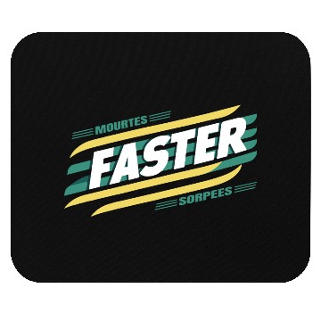 Discover Faster Speed Stripes Retro Typography Mouse Pads