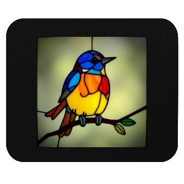 Discover STAINED GLASS BIRD Mouse Pads