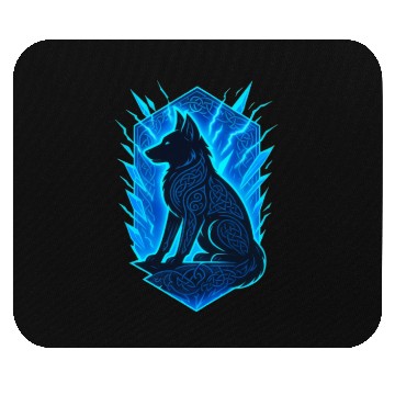 Discover Black German Shepherd Dog Shattered Lightning Mouse Pads