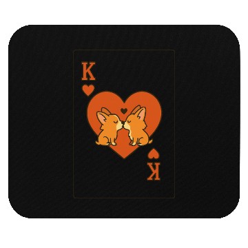 Discover Du Du Corgi King of Hearts – Cute Poker Card Mouse Pads