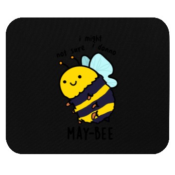 Discover May-bee Funny Insect Bee Pun Mouse Pads