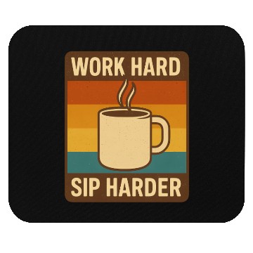 Discover Retro Coffee Motivational Design Mouse Pads