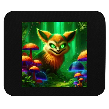 Discover Demon Fox in Enchanted Forest – Fantasy Creature Mouse Pads