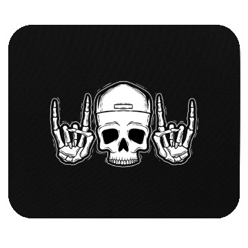 Discover Skull Rock On Skeleton Hands Art Mouse Pads