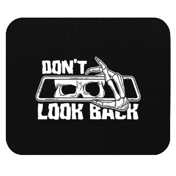 Discover Don’t Look Back Skeleton Rearview Art Mouse Pads