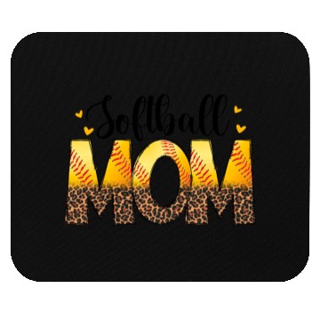 Discover Leopard Softball Mom Hearts Graphic Mouse Pads