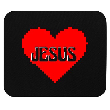 Discover I LOVE JESUS PIXEL ART Mouse Pads