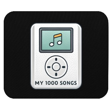 Discover My 1000 Songs MP3 Player Retro 2000s Y2K Mouse Pads