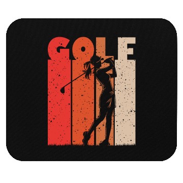 Discover Golf Swing Silhouette on Sunset Palette Mouse Pads