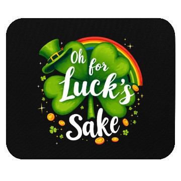 Discover Funny Shamrock Clover Design Mouse Pads