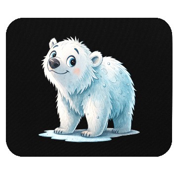 Discover Snowflake the Cozy Cub Mouse Pads