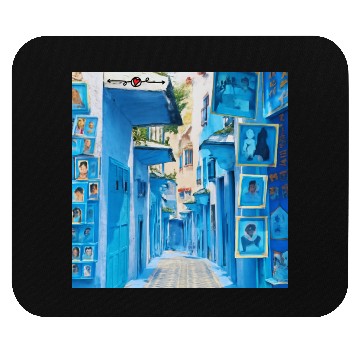 Discover Chefchaouen Blue City Landscape Mouse Pads