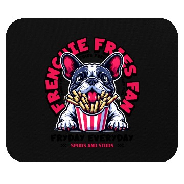 Discover Frenchie Fries Fan Mouse Pads