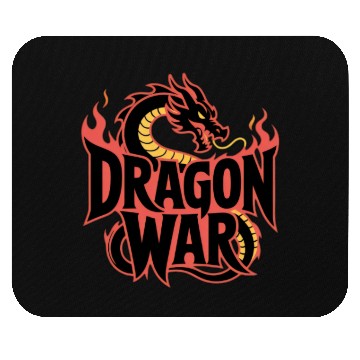 Discover Fiery Dragon Combat Emblem Mouse Pads