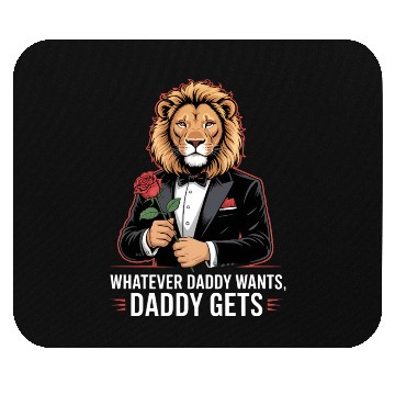 Discover Whatever Daddy Wants Gets Werewolf Tuxedo Rose Mouse Pads