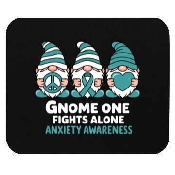 Discover Anxiety Awareness Gnome One Fights Alone Wear Mouse Pads