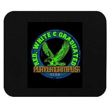 Discover flying hawk emblem Mouse Pads