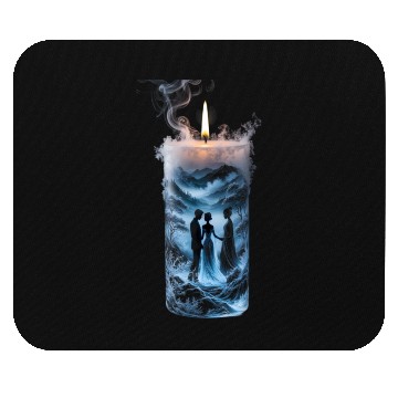 Discover Winter Love Candle Mouse Pads