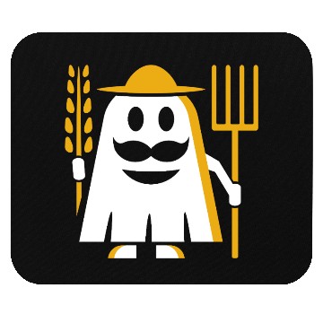 Discover Farmer Ghost Cartoon Print Mouse Pads