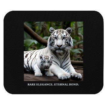 Discover White tigress and cub - Pride & Joy Mouse Pads