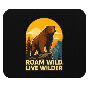 Discover Roam Strong, Live Wilder – Bear's Path in the Wild Mouse Pads
