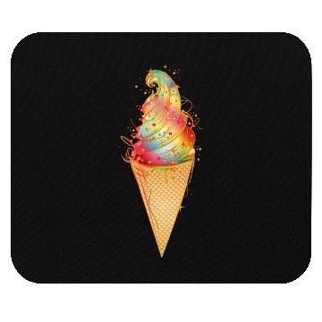 Discover Artfully decorated ice cream in a waffle cone Mouse Pads