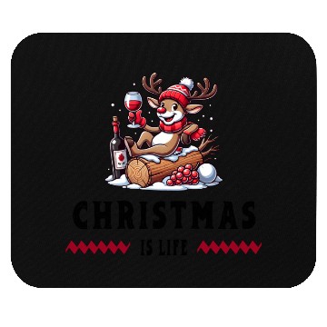 Discover Reindeer With Wine - Christmas Vibes Mouse Pads