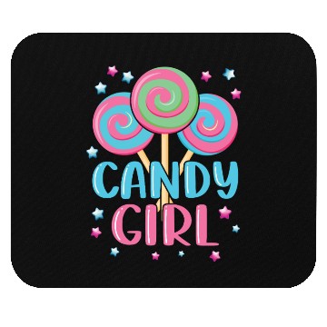 Discover Cute Lollipop Candy Girl Design 01 Mouse Pads