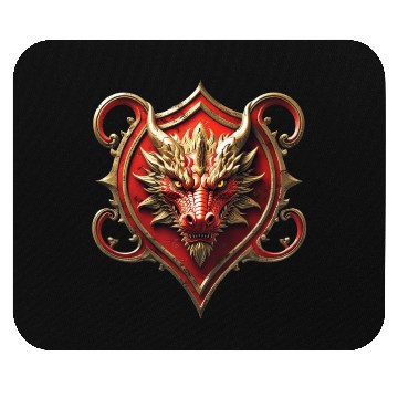 Discover Fire Dragon Crest Mouse Pads