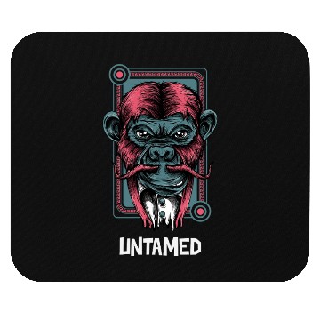 Discover Futuristic Cyber Monkey Portrait Mouse Pads