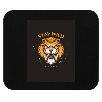 Discover Orange Illustrative Stay Wild Mouse Pads