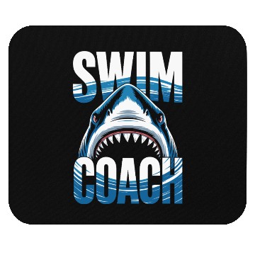 Discover Swim Coach Shark Mouse Pads