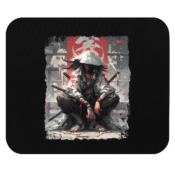 Discover Samurai Sword Katana Ninja Japan Manga Anime Mouse Pads