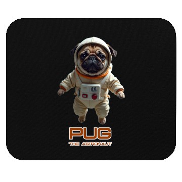Discover Pug the Astronaut Mouse Pads