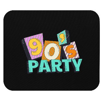 Discover 90s Party Vibes Retro Neon Dance Aesthetic Mouse Pads