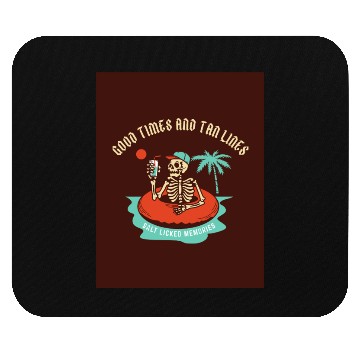 Discover Brown Hand Drawn Skull Summer Mouse Pads 20250706