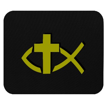 Discover Jesus Fish Symbol Christian Mouse Pads