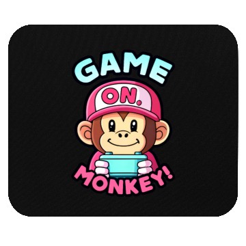 Discover Game On Monkey Handheld Retro 90s. Mouse Pads