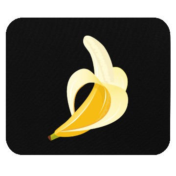 Discover Bright yellow banana – peeled motif Mouse Pads