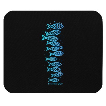 Discover Catch The Flow Fish Ocean Grafik Design Mouse Pads