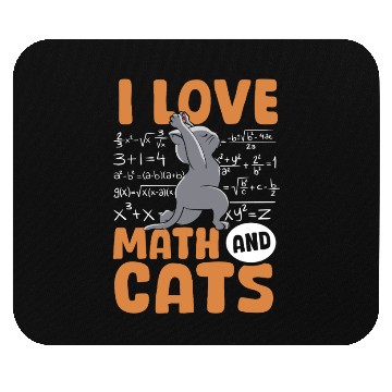 Discover I Love Math Cats Cat Lover Science Teacher Student Mouse Pads