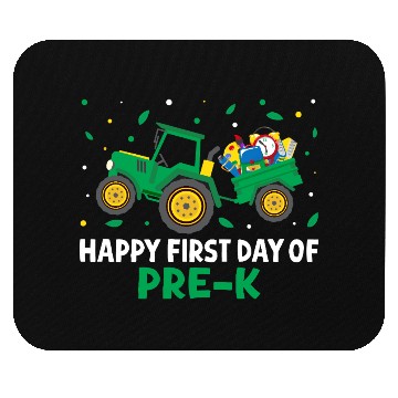 Discover Tractor Happy First Day Of Pre-K School Farm Kids Mouse Pads