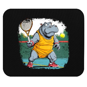 Discover Hippo tennis Mouse Pads