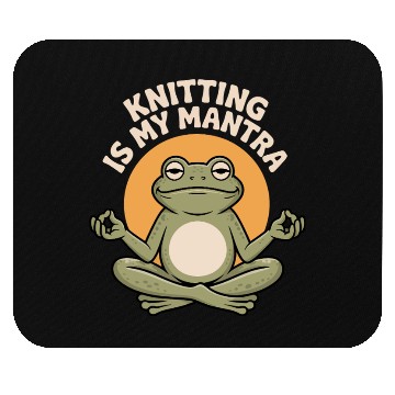 Discover Meditative Frog Knitting Quote Mouse Pads
